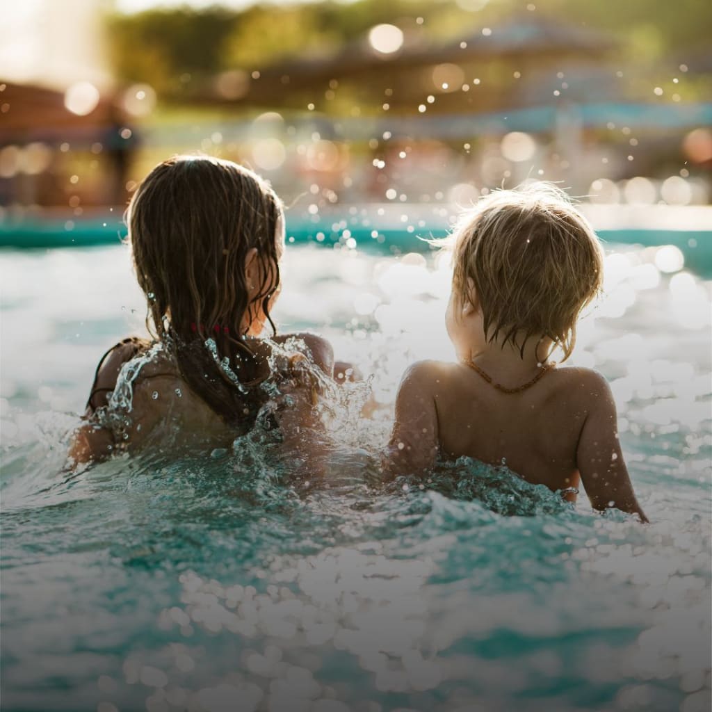 With a dedicated pool space, parents and children can have fun in the sun.